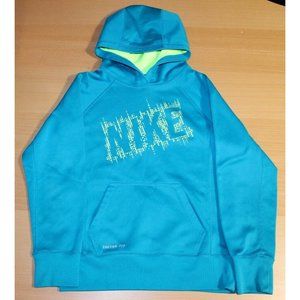 Girls Nike Thema-Fit Logo Hoodie Pullover Sweatshirt Youth Medium Green 575208